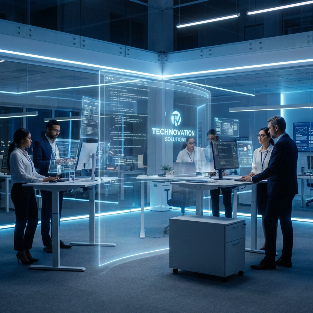 Equipo de desarrollo de software trabajando