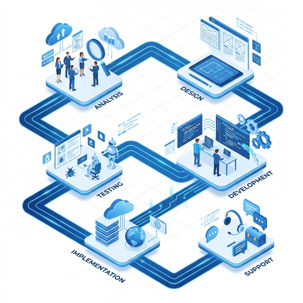 Diagrama del ciclo de vida de desarrollo de software